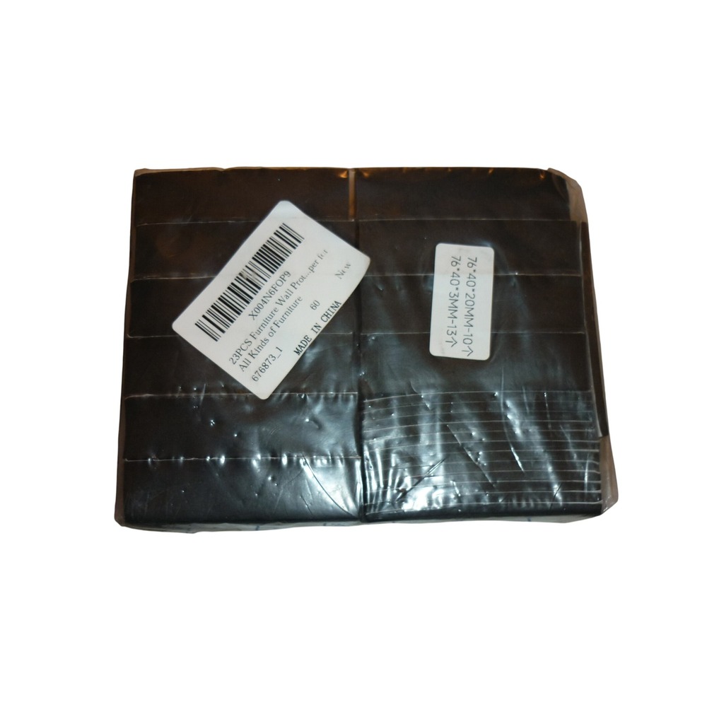 23Pcs Furniture Wall Protectors Self Adhesive Black Foam Pads Assorted Sizes